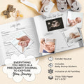 LUMOSX Pregnancy Journal Memory Book Baby Bump Stickers Beige Gender Neutral