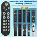 Buttons Universal Tv Remote With Backlit, Learning Ir Remote Control Replaces Al