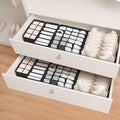 Cupic Cupid Drawer Organizer Set of 4 Foldable Black Closet Dividers
