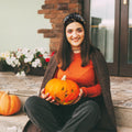 ABONDEVER Halloween Headbands Women Black Rhinestone Beaded Boo Pumpkin