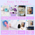 CraftyTime Paint by Numbers Kit Adult Beginner Flower 12x16 Inch Framed