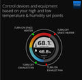 Smart Wireless Temperature/Humidity Sensor Wide Range for Freezer Fridge Monitor