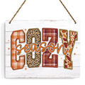BELLOWDEER Hey There Pumpkin Rustic Wood Hanging Sign Fall Decor 8x10 Inches