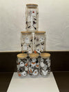 Acellegic Halloween Glass Cups 16oz Bamboo Lids Straws 12pcs White
