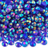 Blinginbox 1500pcs 5mm AB Resin Flatback Rhinestones Round Non-Hotfix Sapphire