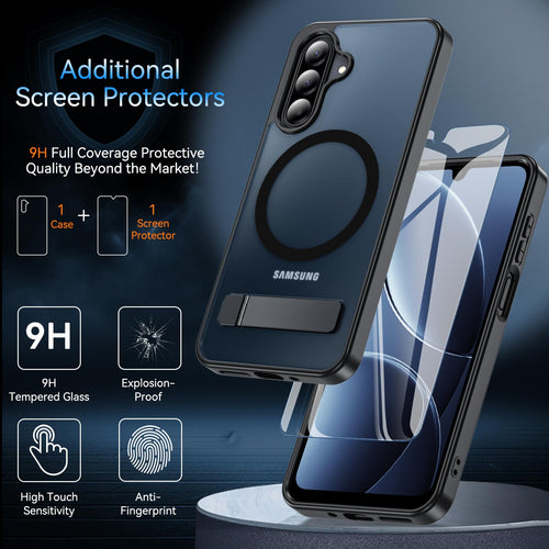for Samsung Galaxy A17 5G Case with Stand, Magnetic Shockproof Phone Case Fit fo