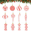 Arosche Christmas Candyland Tree Decorations 24Pcs Pink Wooden Ornaments