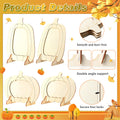 Geelin 6 Pack Wooden Pumpkin Picture Frames Unfinished 5.5x7.48in Fall Decor