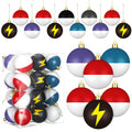 Rotatingpals 24pcs 2.4in Christmas Tree Ball Ornaments Lightning Color