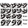 Calidum Halloween Pumpkin Decorating Stickers 18 Sheets Black Kids Craft