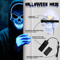 Waipfaru Halloween Scream Mask with Gloves Blue 2PCS Plastic