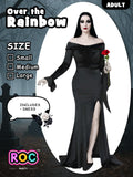 ROC PARTY Womens Gothic Floor Length Off Shoulder Dress Black Size S