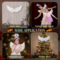 Halloween LED Angel Wings and Halo, Light Up Angel Halo White Fairy Cupid Wings