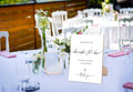 QOFO Wedding Party Minimalist Wooden Sign with Stand - Party Decorations