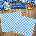 GotGala Oktoberfest Deli Sandwich Paper Blue White Checkered 100 Pcs