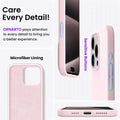 15 Pro Max Case 6.7", Slim Liquid Silicone 3 Layers Soft Gel Rubber Shockproof P