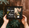 CAIFZ I Love You to the Moon and Back Picture Frame 4x6 Gift for Couple