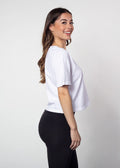 chicka-d Women's Short 'N Sweet Tee White Size S