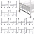 Dimeho 12pcs 3 Hook Wire Shelving Attachment Silver 3.74x3.27x1.38in