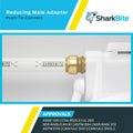 SharkBite U142LF Male 1x3/4" MNPT Adapter, 6pack, Push-to-Connect PEX CPVC PE-RT
