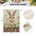 AVOIN colorlife Easter Bunny Garden Flag 12x18 Inch Blue Double Sided