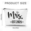 Cyntan Mrs Makeup Bag Bridal Shower Engagement Wedding Bachelorette Gift