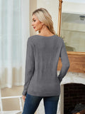 Licemere Womens Grey Nylon Blend V Neck Lightweight Pullover Sweater Size S