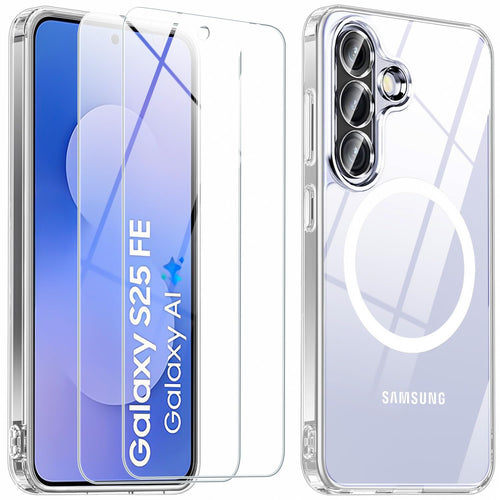Samsung Galaxy S25 Fe Case With Screen Protector 2X, Magsafe,Phone Case Slim Har