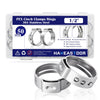 HayEastdor 50PCS 1/2" PEX Cinch Crimp Clamp Rings 304 Stainless Steel