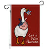 EKOREST Patriotic Garden Flag 12x18in Double Sided Funny Goose Red White Blue