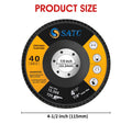 S SATC Flap Discs 4-1/2 Inch 40 Grit Zirconia Grinding Wheel Type 29 - 10 Pack
