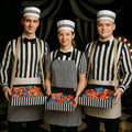 Generic 4pcs 1950s Hot Dog Vendor Halloween Costume Black Size Tall