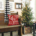 Christmas Throw Pillow Covers 18x18 Set of 4, Farmhouse Christmas Decor for Home