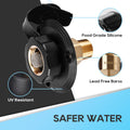RVGUARD RV City Water Inlet, 3/4" NH Female to 1/2" NPT Male City Water Black S