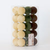 Senjie 30pcs Velvet Christmas Balls Ornaments 2.36in Brown Green Khaki