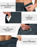 SERAMY Men's Golf Joggers Slim Fit Stretch Sweatpants Black Size L