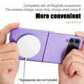 for Samsung Galaxy Z Flip 4 Mganetic Case Purple Full Cover Hard PC Ultra-Thin A