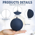 MiniInflat 12 Pc 4Inch Neutral Textured Christmas Ball Ornaments Cream Blue Pink