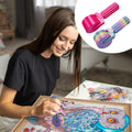 clould fitness Diamond Roller DIY Craft Tool Rhinestone Embroidery Pink+Rainbow