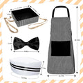 Generic 4pcs 1950s Hot Dog Vendor Halloween Costume Black Size Tall