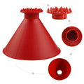 CLESDF Magical Car Ice Scraper Funnel 2 Pack Red Cone Windshield Snow Scraper