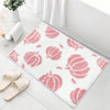 Aprophic Pink Pumpkin Bath Mat Fall Non Slip Microfiber Bathroom Rug 17x24