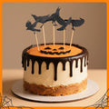 GUYI 24 PCS Halloween Crow Cupcake Toppers Horror Picks Cardstock Toothpick