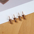 Bomeirc Rose Gold Push Pins 100pcs Double Headed Decorative Tacks with Box