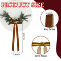 Dcocdeely 24 Pcs Khaki Velvet Christmas Bows 16x6 Inch Rustic Decor