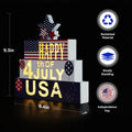 WBao Halloween Wooden Set 9.4in Glowing 3D Letter Battery Powered Red White Blue