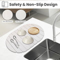 SANYCASA Stone Dish Drying Mat Non-Slip Diatomaceous Earth White 23.6x15.4"