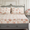 DaDa Bedding Hint of Mint Floral Cotton Fitted Sheet Set
