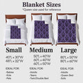 Zadaling Haunted House Halloween Throw Blanket Fleece Cozy 40x50 Purple Black