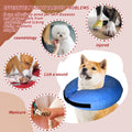 Tonqixope Inflatable Dog Cone Collar Soft Protective Donut Collar Blue XL